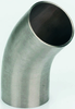 Product image for S/steel 45deg ISO plain bend,3in OD