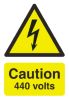 Product image for SAV sign 'Caution 440 volts',175 x 125mm