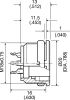 Product image for Amphenol C 091 A Series Female Panel Mount Connector, 5 contacts Socket