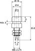 Product image for Red panel socket,4mm