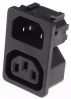 Product image for SNAP-IN 1INLET 1OUTLET PLUG & SOCKET,10A