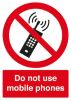 Product image for PP sign'Do not..telephones', 210 x 148mm