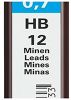 Product image for ROTRING LEAD 0.7MM HB BLISTER OF 2