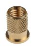 Product image for Brass push in expansion insert,M6 flange