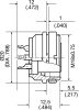 Product image for C091A rear mount 5 way female