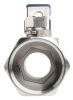 Product image for S/steel 1 pc ball valve,1 1/2in BSPP F-F