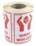 Product image for Handle with Care Parcel Label 108 x 79