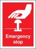 Product image for SAV label 'Emergency stop',75x55mm