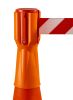 Product image for Retractable Barrier System,Red/Wht Tape