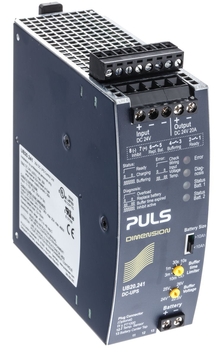 PULS Battery Charger UPS Control Unit 24V dc Output, 20A 480W - RS  Components Vietnam