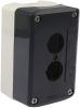 Product image for Empty Push button enclosure, Grey 2 Hole