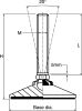 Product image for S/STEEL LOWPROFILE BASE&STUD,M16X150MM L