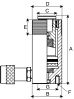 Product image for STANDARD CYLINDER,4.5 TON 50MM STROKE