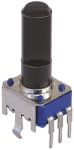 Product image for Bourns 1 Gang Rotary Carbon Potentiometer with an 6 mm Dia. Shaft - 10kΩ, ±20%, 0.05W Power Rating, Linear, Panel Mount