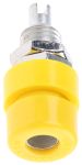 Product image for 4mm panel socket,yellow,32A,60VDC,CAT I