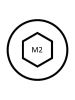 Product image for A2 s/steel metric coarse thread nut,M2