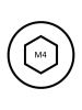 Product image for A2 s/steel metric coarse thread nut,M4