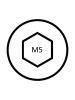 Product image for A2 s/steel metric coarse thread nut,M5
