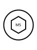 Product image for A2 s/steel metric coarse thread nut,M5