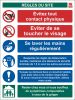 Product image for RS PRO PVC Social Distancing Site Safety Sign With French Text, 400 x 300mm