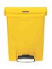 Product image for Rubbermaid Commercial Products Slim Jim 30L Yellow Pedal Waste Bin