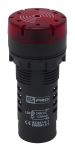 Product image for RS PRO, Panel Mount Red LED Pilot Light Complete With Sounder, 22mm Cutout, IP30, Round, 230 V ac