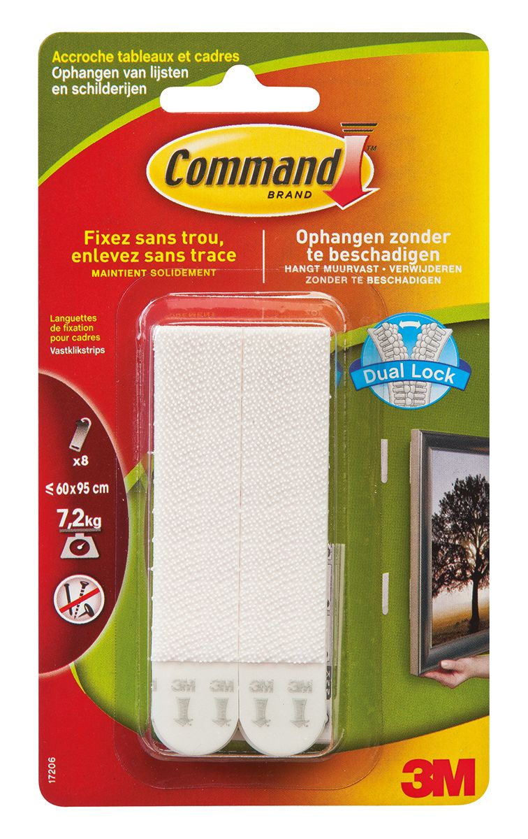 3M Command™ 17206BL White Hook & Loop Tape, 19mm x 92.7mm - RS Components  Vietnam