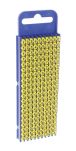 Product image for Yellow clip on cable marker,size 2 0-9