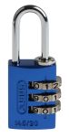 Product image for BLUE 20MM COMBINATION SAFETY PADLOCK