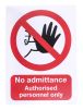 Product image for SAV sign 'No admittance.only',210x148mm