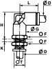 Product image for Bulkhead elbow push-in fitting,6mm