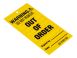 Product image for Rigid plastic warning tag 'Out of Order'