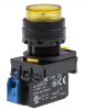 Product image for  YW22MM PBI EXT MOMT 1NO 230/240V YELLOW