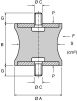 Product image for DIABOLO MOUNT BUFFER,M6 12DAN COMP LOAD