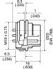 Product image for C091A front mount 4 way male