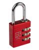 Product image for RED COMBINATION SAFETY PADLOCK 30 MM