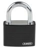 Product image for BLACK PLASTIC COATED ALU PADLOCK KA 6401