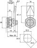 Product image for Steinbach & Vollman Panel to Tongue Depth 26mm Stainless Steel Tumbler Lock, Key to unlock