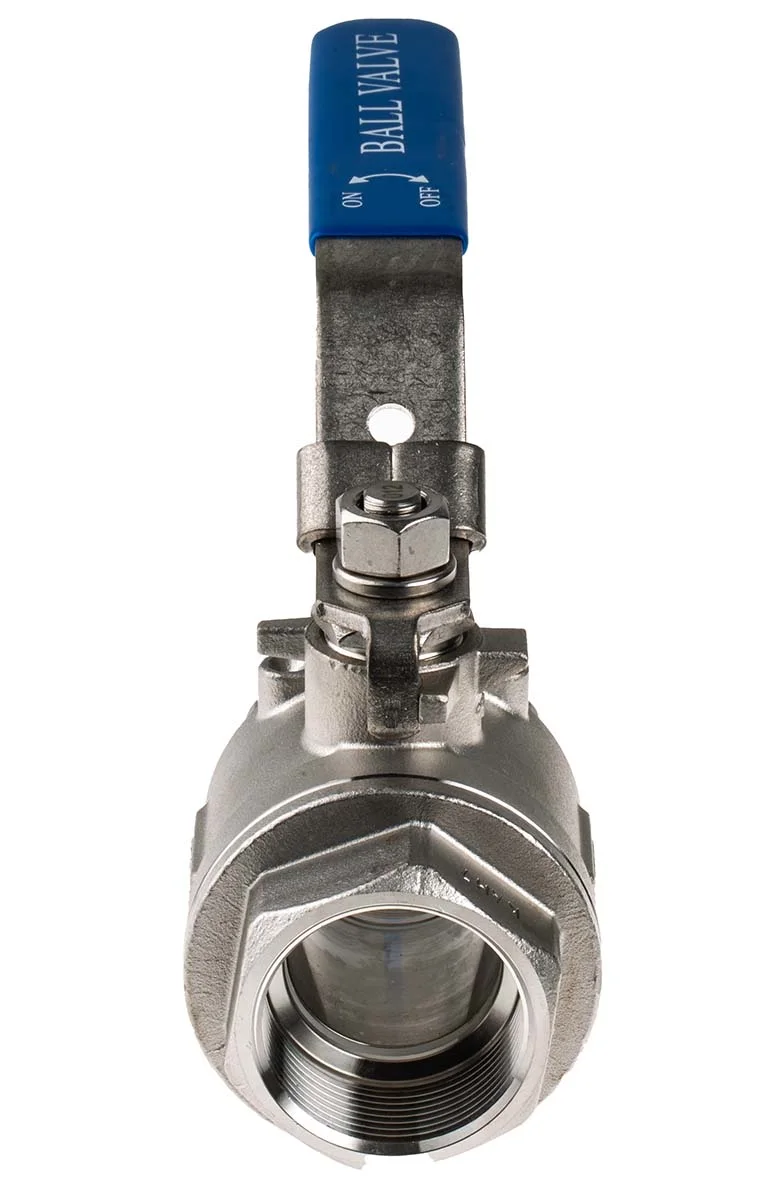 Product image for 2 pc S/steel Ball Valve,1 1/2in BSPP F-F
