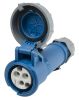 Product image for MENNEKES, AM-TOP IP67 Blue Cable Mount 3P Industrial Power Socket, Rated At 16.0A, 230.0 V