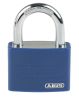 Product image for BLUE PLASTIC COATED ALUMINIUM PADLOCK