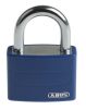 Product image for BLUE PLASTIC COATED ALU  PADLOCK KA 6402