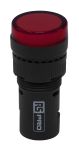 Product image for RS PRO, Panel Mount Red LED Pilot Light, 16mm Cutout, IP40, Round, 230 V ac