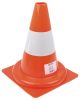 Product image for RS PRO, Orange, White 300 mm PP Traffic Cone