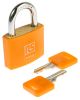 Product image for Yellow Plastic Coated Brass Padlock