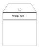 Product image for Equipment tag 'SERIAL NO',60x70mm