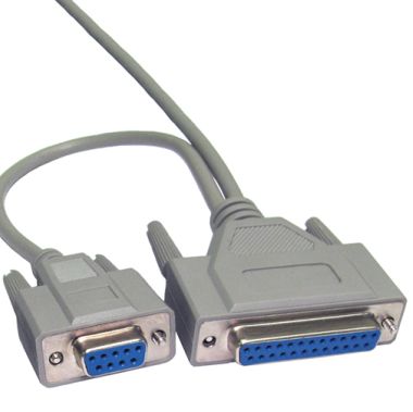 RS-232-Kabel mit DB-9- und DB-25-Stecker