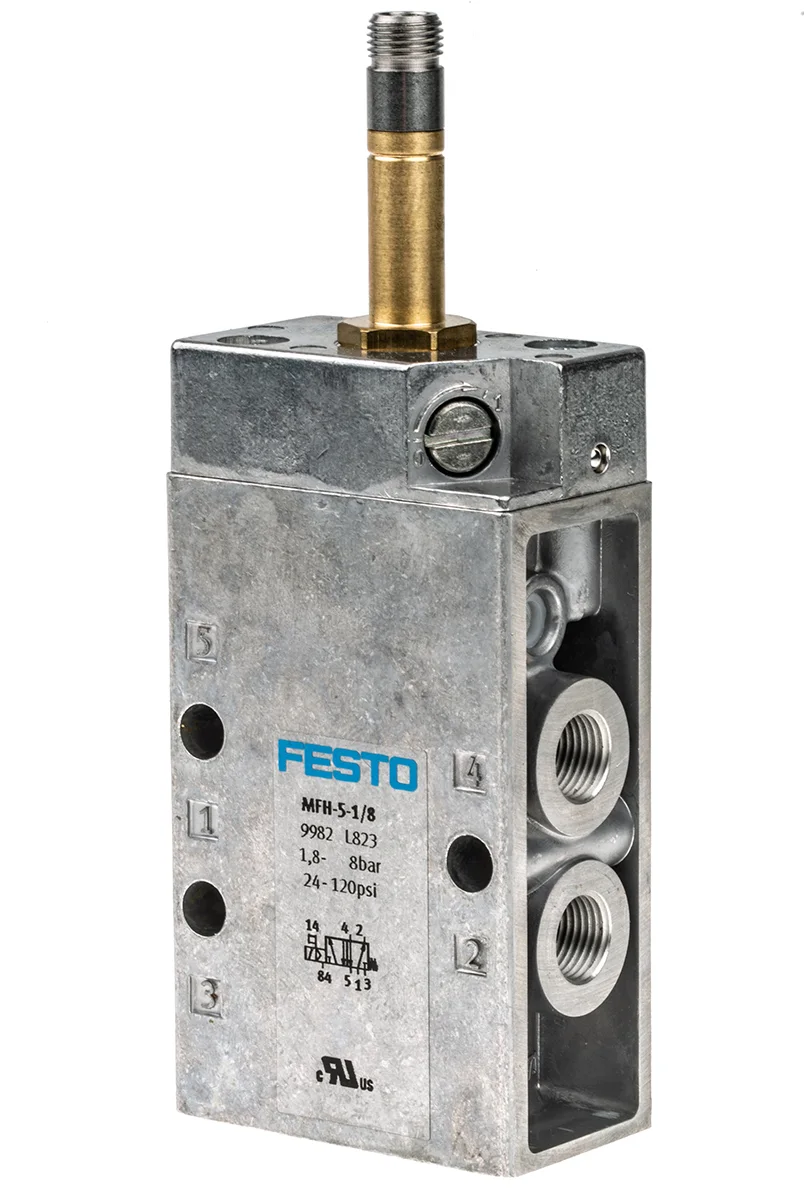 Product image for G1/8 5/2 Solenoid Valve, Normally Closed