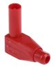 Product image for Red right-angle shrouded plug,4mm