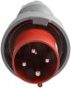 Product image for MENNEKES, PowerTOP Plus IP67 Red Cable Mount 4P Industrial Power Plug, Rated At 63.0A, 400 V